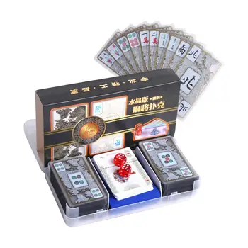 Crystal Mahjong Nustatyti Vandeniui Lengvas Pokerio Žaidimo Kortelę Kostiumas Mahjong Mėgėjams ir Pradedantiesiems