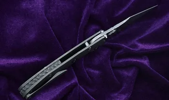 LEMIFSHE Dygsnio Flipper s35vn peilis Sulankstomas peilis su Titano rankena Taktinis medžioklė, lauko kempingas išgyvenimo Peiliai EDC įrankis