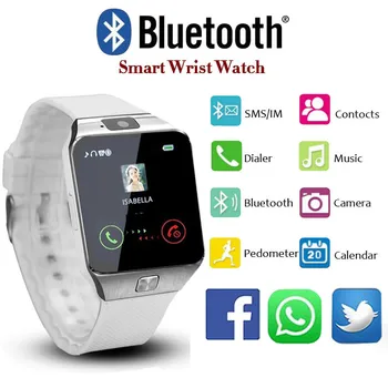 Elektroninių Pažangių DZ09 Smart Sporto Facebook Pedometer Smartwatches LED Vyrams, Moterims, Unisex Dizaino 