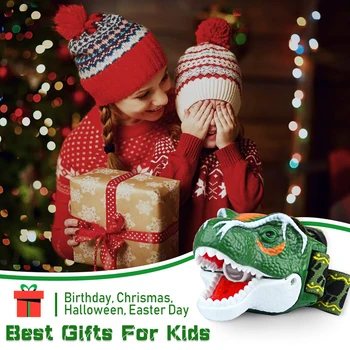 T-Rex Dinozaurai Žibintai Žaislai, Palapinės Mini LED Žibintas priekinis žibintas Camping Žygiai & Skaitymas Tamsoje Kalėdų Žaislus Vaikams