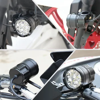 1 Pora 12V 60W Motociklo LED papildomo Šviesos Vairuotojo Vietoje Žibintas Priešrūkinis Žibintas 6000K Motociklo priekinis žibintas