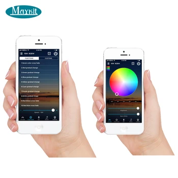 Maykit WIFI Kontrolės Telefonu 16W RGB LED Šviesos Variklį, Fiber Optic Lighting Muzikos Valdymo DMX Valdymo Funkcijas Laikas