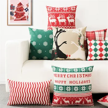 Linksmų Kalėdų mesti pagalvę pagalvėlė padengti byla Kalėdų dovana animacinių filmų pagalvės užvalkalą padengti sofa automobilių, namų apdaila