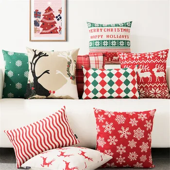 Linksmų Kalėdų mesti pagalvę pagalvėlė padengti byla Kalėdų dovana animacinių filmų pagalvės užvalkalą padengti sofa automobilių, namų apdaila
