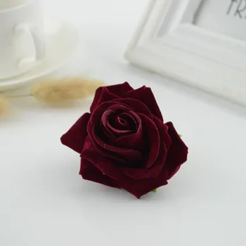 100vnt Dirbtinės gėlės Kokybės flanelė 7CM Kalėdų namuose vestuvių dekoravimas vestuvinės priedai patvirtinimo šilko rožės vadovas