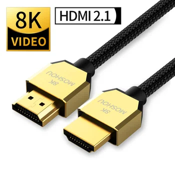 8K 60Hz 4K 120Hz 48Gbps HDMI 2.1 Kabeliai eARC Cabo HDMI 2.1 UHD Dinaminis HDR TV PS4 PS5