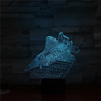 [Septynių Neon]nemokamas Pristatymas plokštumoje/bombonešis Akrilo 7Colors Stalo Lempos 3D Lempos Naujovė Led Nakties Šviesos Millennium Falcon Šviesos