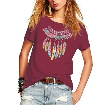 Romastory Tritonas-Marškinėliai Moterims trumpomis Rankovėmis O-Kaklo Atsitiktinis Plunksnų Print T Shirt Vasaros viršūnes moterų marškinėliai Mados Tees