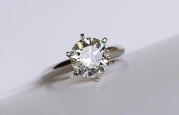 90% NUOLAIDA! Su Sertifikato Pora Moterų, Vyrų Vestuvinių Žiedų Rinkinys, Sidabro 925 Papuošalai Solitaire Akmuo Cirkonis Diamond Engagement Ring