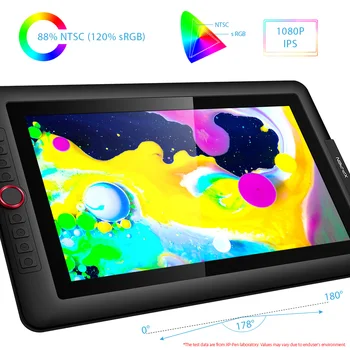 XP-Pen Artist15.6 Pro Piešimo Tablet Grafinis Monitorius Skaitmeninės Animacijos Piešimo Lenta su 60 laipsnių pasvirimo funkcija Meno