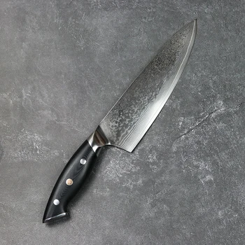 JUNSHENG 67 sluoksnio Damaskas virtuvės šefo peilis 8 colių profesinės Japonų virtuvės peilis G10 tvarkyti, pjaustyti peiliu dovana