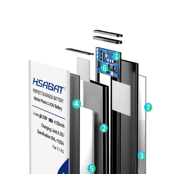 HSABAT Naujas 4100mAh Baterija Apple iphone 7 iphone7 