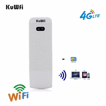 KuWFi 4G LTE Modemas 3G/4G USB Dongle Mini Pocket Mobile Wifi Hotspots Atrakinta Kelionės Automobiliu-Wifi Maršrutizatoriaus Su Sim Kortelės Lizdas
