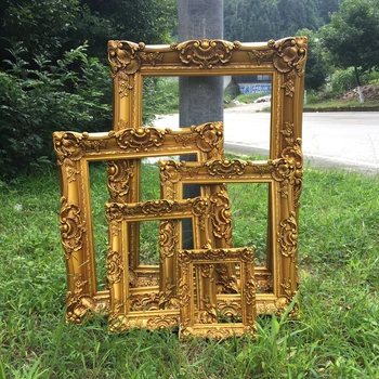 Iškirpti Antikvariniai Aukso Foto nuotraukų Rėmelį, Vestuvių Dekoravimas Sienų Europos ABS Aliejaus Tapybai Rėmelį