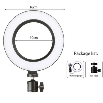 LED Selfie Žiedas, Šviesos, Vaizdo, Šviesos, Su Stovo, trikojo žiedas lempa, telefonas, fotografijos ,makiažas ir kt.