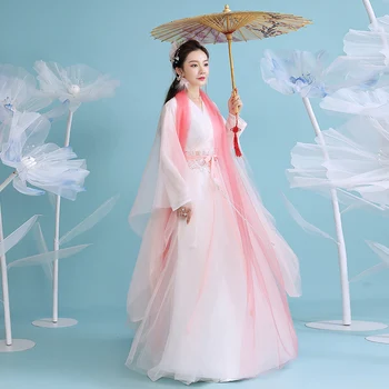 2020 Naujas Hanfu Moterų Kinų Princesė Dress Kinijos Liaudies Šokių Kostiumai Karnavaliniai Kostiumai, Apranga Lady Didelis Plius Dydis SL4144