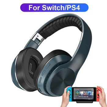 Belaidės Ausinės Su Mic Perjungti PS4 Nešiojamas PC Gamer, 8D Stereo Bass Šalmas, 500mAh Bluetooth Mobiliojo Telefono ir Žaidimų Ausinės