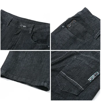 Pioneer stovykla naujas džinsinio šortai vyrams, prekės ženklo drabužių mados kietas jean šortai vyrams plonas vasaros bermudai vyrų juoda ANZ803127