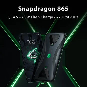 Pasaulinė Versija Black Shark 3 5G Snapdragon 865 8GB 128GB Žaidimas Telefonas Octa Core 64MP AI Triple Kamera 65W UFS 3.0