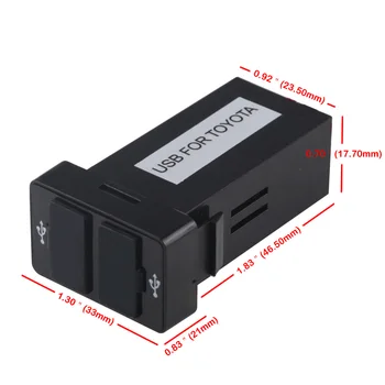 Dvigubas USB Automobilinis Įkroviklis Vandeniui USB2.1A Maitinimo Adapterio Lizdas 