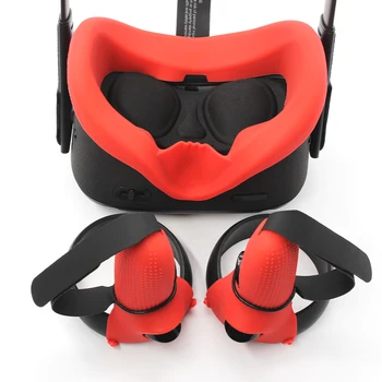 4in1 Rankenos Danga Dirželio &Silikono Atveju Sweatproof Akių Padengti Trinkelėmis Objektyvas Anti-Scratch apsauga nuo dulkių Dangtelis Oculus Quest S Rift VR