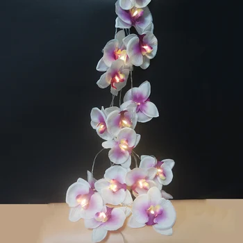 Mados Elegantiškas Gėlių Šviesos Girlianda 4 Metrų 20leds Powered By Baterija,Namo Kambaryje Vaza Gėlių ir Naujųjų Metų Gėlė, Orchidėja, Namų Dekoro.