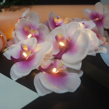 Mados Elegantiškas Gėlių Šviesos Girlianda 4 Metrų 20leds Powered By Baterija,Namo Kambaryje Vaza Gėlių ir Naujųjų Metų Gėlė, Orchidėja, Namų Dekoro.