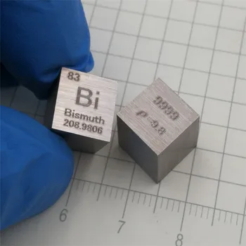 Didelio Grynumo Metalo Bismuto Periodinės Lentelės Kubo Dydis 10 mm 99.99% Gryno Bi