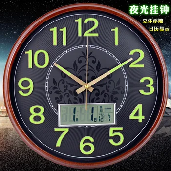 Klasikinis Paprastas Sieninis Laikrodis Led Silent Miegamasis Šviesos Kalendorius Sieniniai Laikrodžiai Švyti Tamsoje Reloj De Cocina Apdailos AA50WC