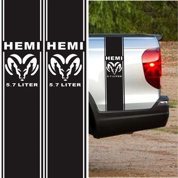 Už 2vnt Dodge Ram 1500 RT HEMI Sunkvežimio Lova Box grafinis Juostele lipdukas lipdukas užsakymą mopar