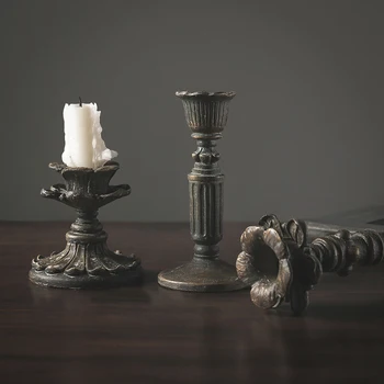 Prancūzų Klasikinio Stiliaus Žvakių Laikiklis Dervos Papuošalai Nostalgišką Retro Namų Apyvokos Prekės Klasikinis Amatų Skulptūra