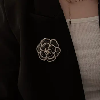 Mažas kvapnių camellia sagė retro palace emalio ženklelis pin sagtis kailis kostiumas sagės priedai moteris