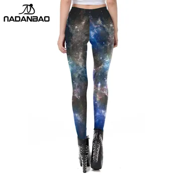 NADANBAO Galaxy Antblauzdžiai Seksuali Moteris 3D Atspausdintas Star Treniruotės Legging Liesas Fitneso Leggins Elastingumą Kelnės