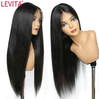 Ilgi plaukai, perukai 28 30 colių tiesiai nėriniai priekiniai perukas 4x4 nėrinių uždarymo perukas priekinės Brazilijos nėriniai priekiniai žmogaus plaukų perukai moterims