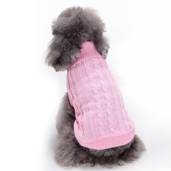 Patogus Šiltas Katė, šuo megztinis Mažų šunų Drabužius Žiemos golfo naminių Gyvūnėlių Šuniuką Trikotažas Megztiniai apranga Katėms, šunims
