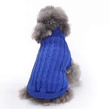 Patogus Šiltas Katė, šuo megztinis Mažų šunų Drabužius Žiemos golfo naminių Gyvūnėlių Šuniuką Trikotažas Megztiniai apranga Katėms, šunims
