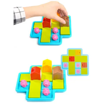 Juokinga Smart Hide&Seek stalo Žaidimai Tris Mažai Piggies 48 Iššūkis Tirpalu Žaidimai, IQ Mokymo Žaislai Vaikams Dovanos