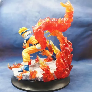 Naruto Shippuden Anime Modelis Galutinio Slėnio Tailed Beast Uzumaki Naruto GK Veiksmų Skaičius 33cm PVC Statula Kolekcines Žaislas Figma