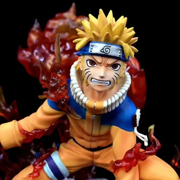 Naruto Shippuden Anime Modelis Galutinio Slėnio Tailed Beast Uzumaki Naruto GK Veiksmų Skaičius 33cm PVC Statula Kolekcines Žaislas Figma