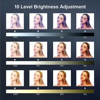 6/7/8inch 128/160/200LED RGB Žiedas Užpildyti Šviesos Lempos APP Control +Nuotolinio Valdymo Selfie Fotografijos Vlog Live Transliacijos