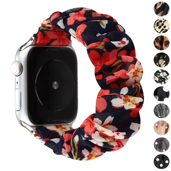 Scrunchie Elastinga Laikrodžių Dirželiai Watchband Apple Watch Band Serijos 6 5 4 3 42mm 44mm 38mm 40mm, iwatch dirželis, reikmenys