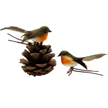 10vnt Robin Paukščių Kalėdų Medžio Apdaila Amatų, Labai Mielas Dirbtinių Plunksnų Paukštis Kalėdų Medžio Dekoro Amatų Namų Balandžiai Ornamentu