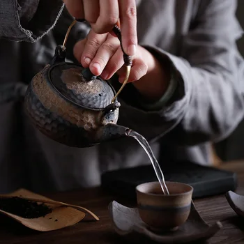 Keramikos Plaktukas Kilpa tvarkomi Arbatinukas Rankų darbo Japoniško Stiliaus Retro Arbatos Puodą Keramikos Keramikos arbatinukas Tradicinės Kinų Arbatos Rinkinys