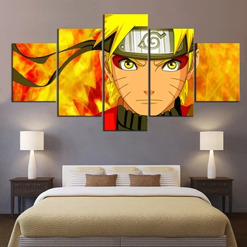Drobė Paveikslų, Namų Puošybai Sienos Meno Kūrinius, 5 Kolegijos Anime Naruto Sage Mode Spausdinti Modulinės Modernus Plakatas, Vaikų Kambarys Rėmelį