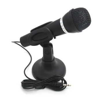 Naujas Kondensatoriaus Mikrofonas (3,5 mm Kištukas Namų Stereo MIC Stalinis Trikojis PC 