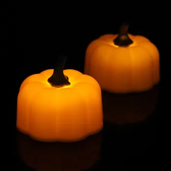 6pcs Mini LED Žvakių Šviesos Baterijos Netikrą Moliūgų Žibintų Geltona Flameless Žvakės Atostogų Helovinas Šalis Papuošalai
