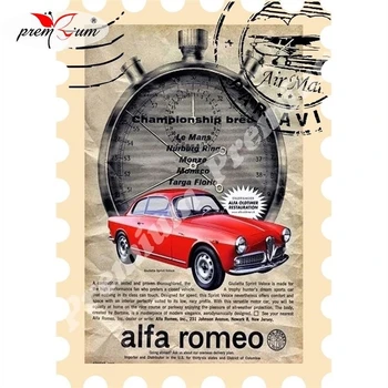 Šaldytuvas magnetas suvenyrų Alfa Romeo Репринт винтажного плаката