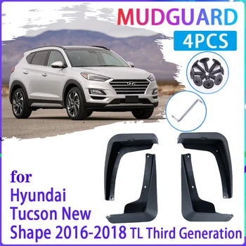 4 VNT Automobilių Purvo Atvartais Skirta Hyundai Tucson 3 TL 2016~2017 2018 2019 Mudguard Splash Apsaugai Sparnas Mudflaps Auto Priedai