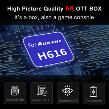 H96 MAX Smart TV Box 16GB 32GB 64GB Allwinner H616 Quad Core ARM Cortex A53 Wifi BT4.0 Youtube Reproductor Žvalgybos Set-Top