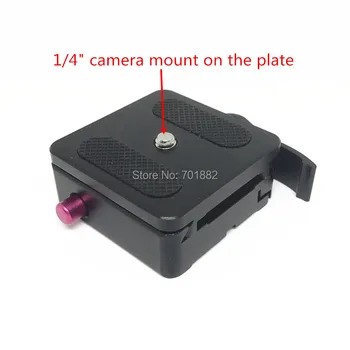 50x50mm Greito atjungimo Gnybtas + Greitas Išleisti Plokštė Universalus Adapteris su 1/4 Kameros stovas 3/8 Mount VEIDRODINIŲ Arca Šveicarijos P50